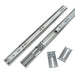 LONTAN 16 inch Heavy Duty Soft Close Drawer Slides 1 Pair 3 Fold Full Extension Ball Bearing Drawer Glides Side Mount Cabinet Rails with Rear Mounting Brackets 100lb Capacity