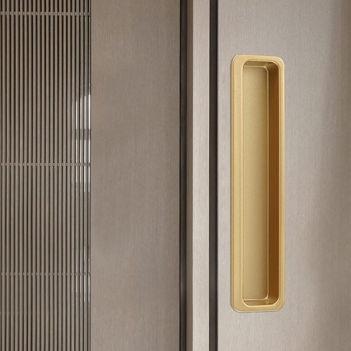 Modern Slotted Recessed Concealed Sliding Door Cabinet Handles