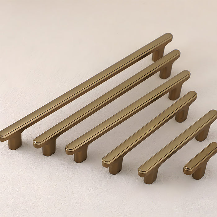 Modern Zinc Alloy T Bar Knobs & Grooved Bar Cabinet Pulls