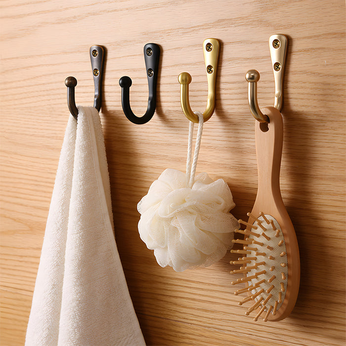 Vintage Brass Single Wall Hooks