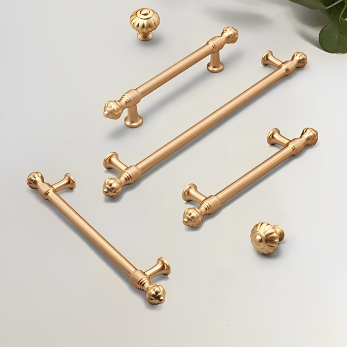 Gold Stylish Pumpkin Head Wardrobe Cabinet Pulls