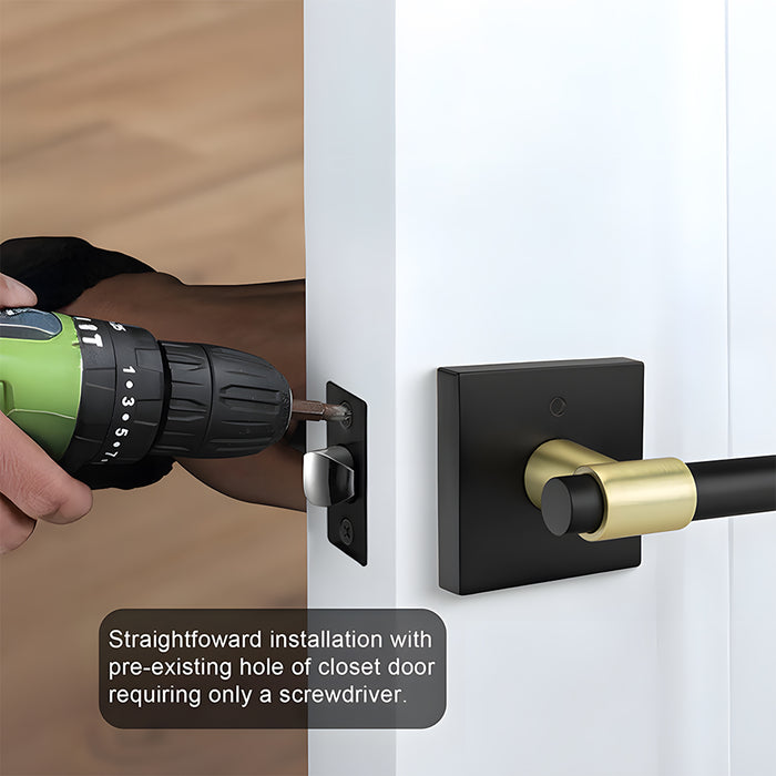 Zinc Alloy Black Gold Interior Door Handle Heavy Duty Door Lever