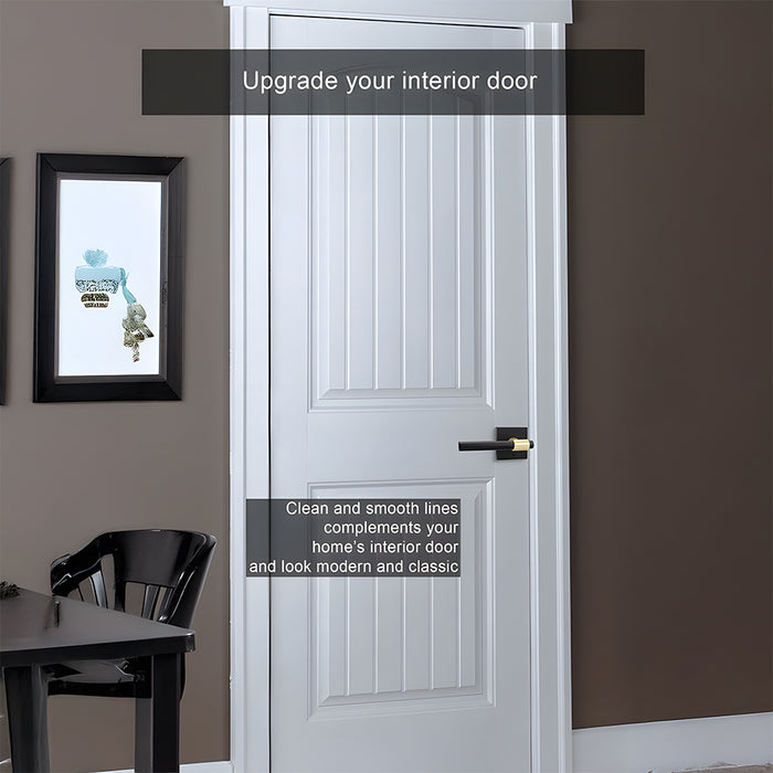 Zinc Alloy Black Gold Interior Door Handle Heavy Duty Door Lever