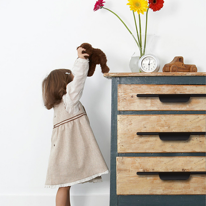 Modern Practical Lengthening Handles Black Drawer Dresser Cupboard Pulls
