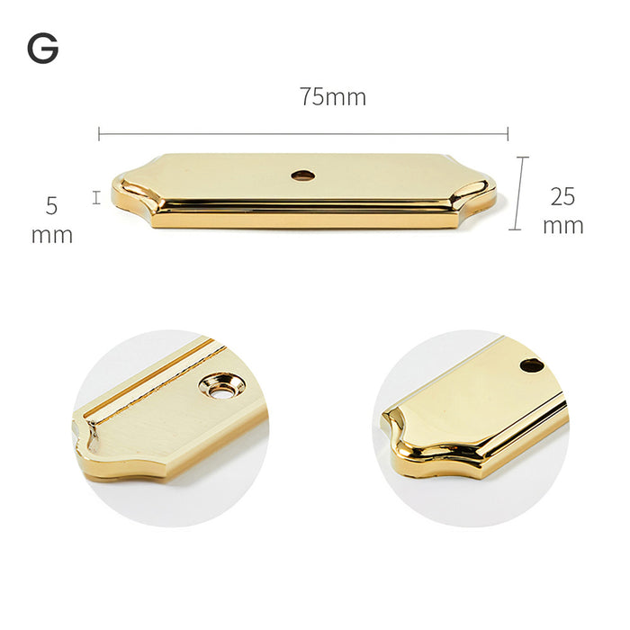 Beautify Holes Gold Kitchen Cabinets knobs with Backplate