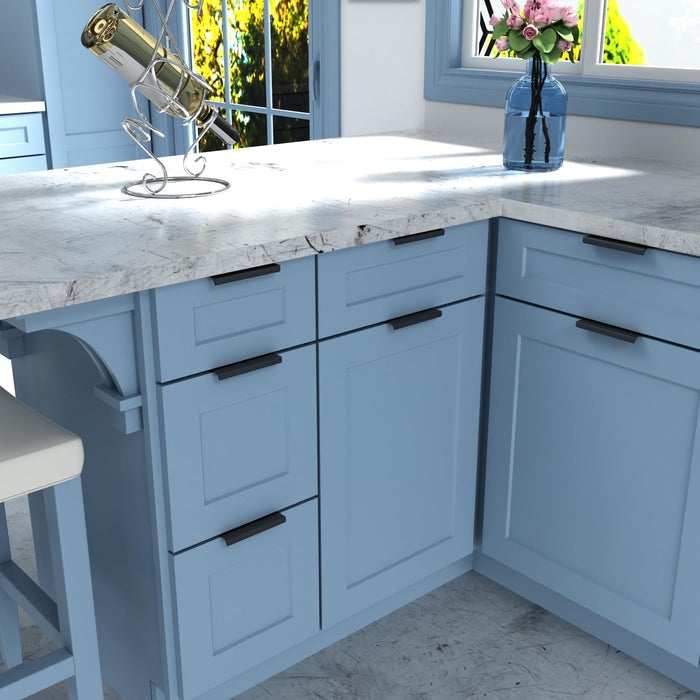 Modern Brushed Brass Finger Edge Pulls for Cabinets