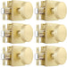 goldenwarm Gold Passage Door Knobs Interior, Zinc-Alloy Closet Interior Door Knobs, Heavy Duty Brushed Gold Door Knob for Hallway Kitchen - 6 Pack