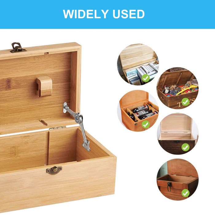 Lid Support Hinge Soft Slow Close Heavy Duty Hinges for Wooden Box