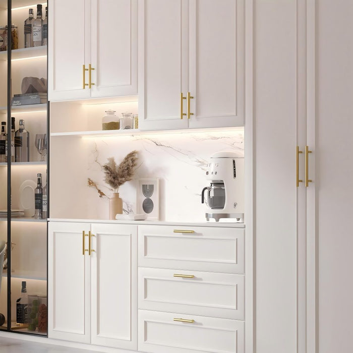Brushed Gold Euro Style Cabinet Handles