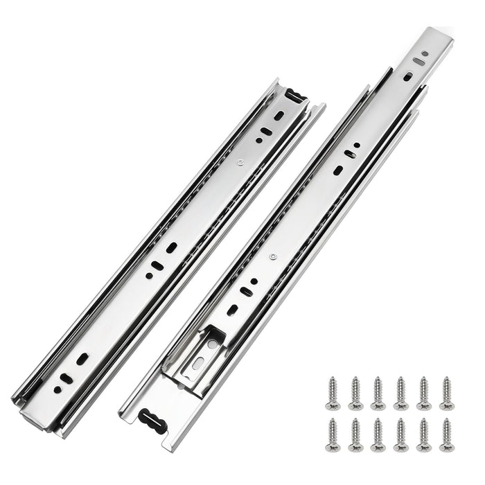 LONTAN Soft Close Drawer Slides 12 Inch 5 Pairs Heavy Duty Ball Bearing Dresser Drawer Glides 9.76" Extension Side Mount Kitchen Cabinet Rails 100lb Capacity