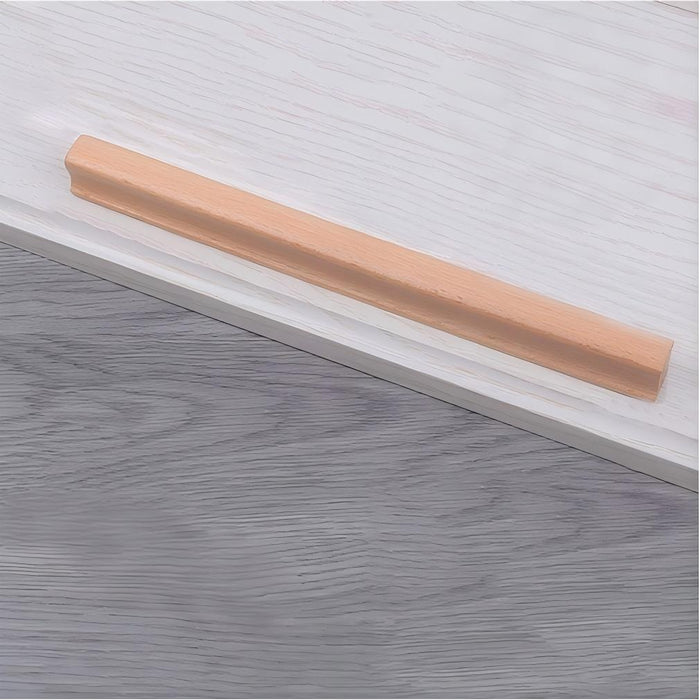 Modern Solid Natural Wood Drawer Pulls