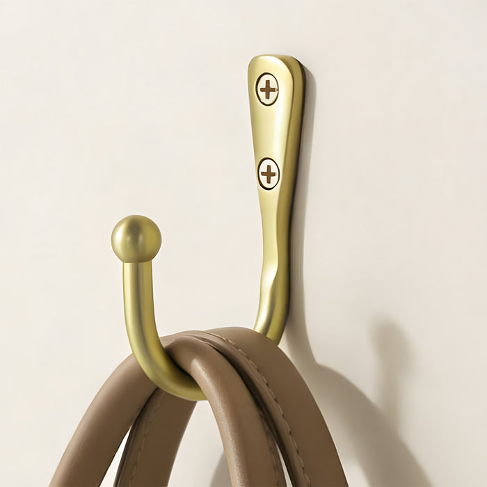Vintage Brass Single Wall Hooks