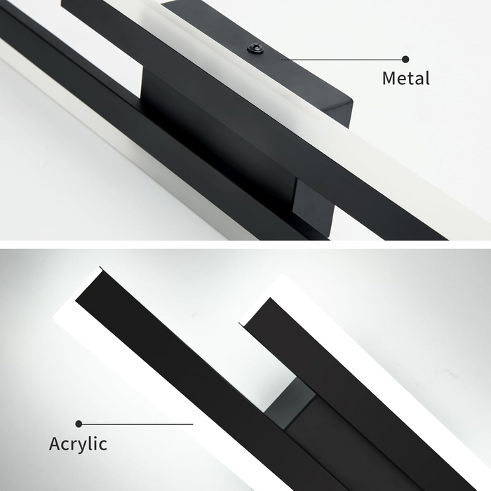 Modern Black Linear LED Wall Sconce Lighting for Bedroom & Living Room