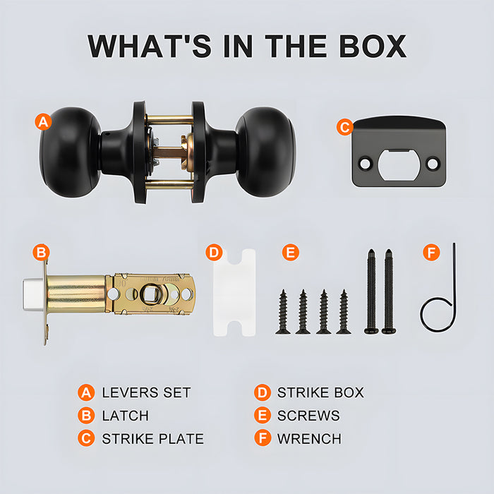 Keyless Round Dummy Passage Privacy Interior Door Knobs