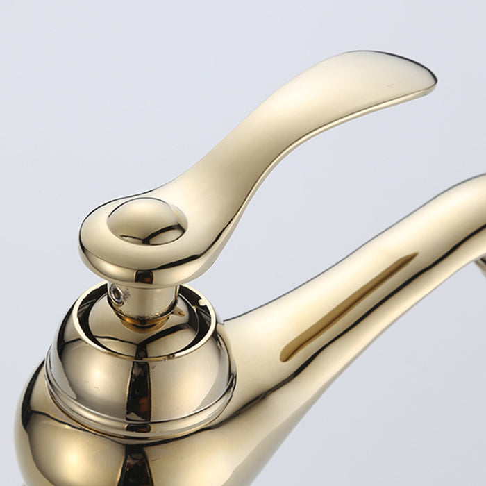 Modern Brass and Jade Single Handle Bathroom Faucet