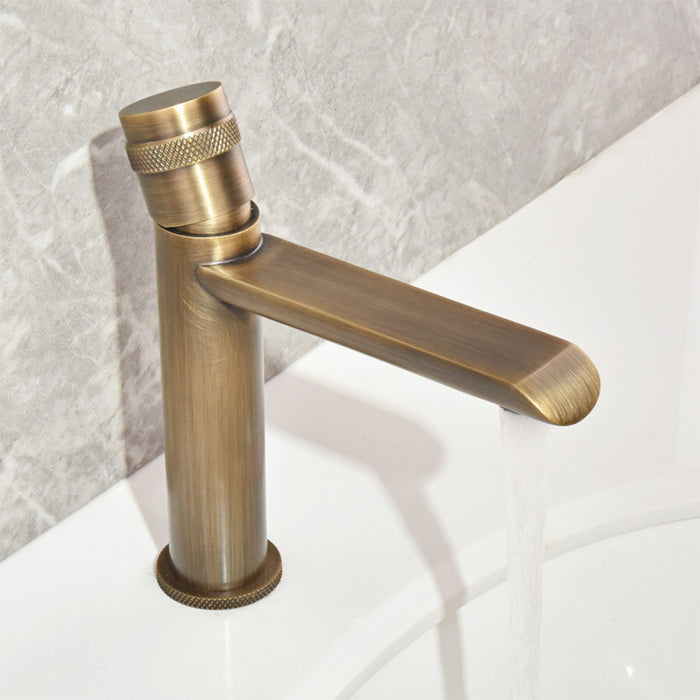 Heavy Duty Single Hole Brass Bathroom Sink Faucets