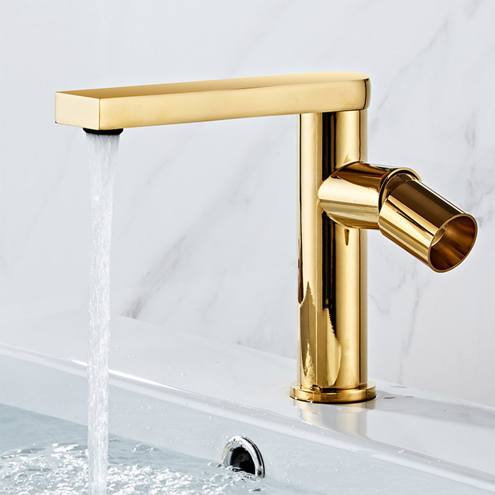 Goldenwarm Bathroom Faucets Single Lever 360° Swivel Spout Bathroom ...