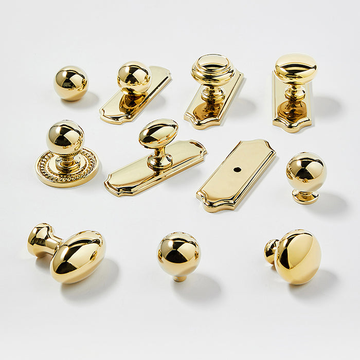 Beautify Holes Gold Kitchen Cabinets knobs with Backplate
