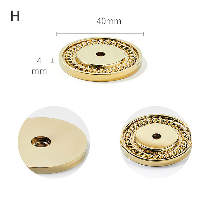 Beautify Holes Gold Kitchen Cabinets knobs with Backplate