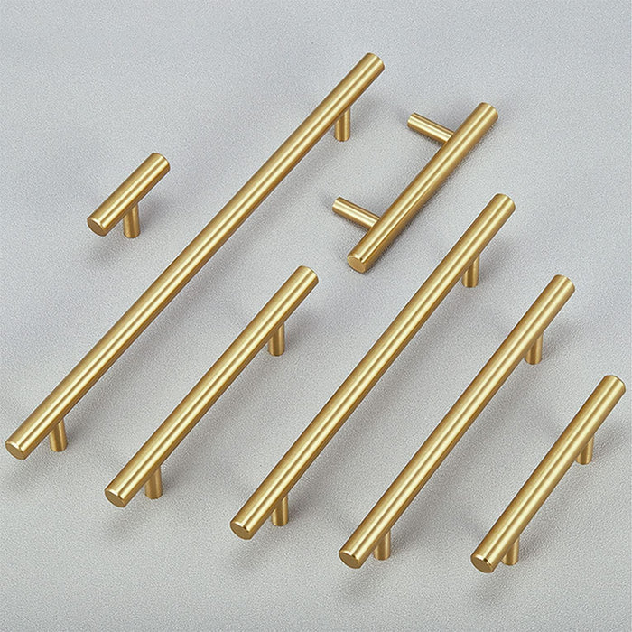 Brushed Brass Euro Style Cabinet Handles for Kitchen
