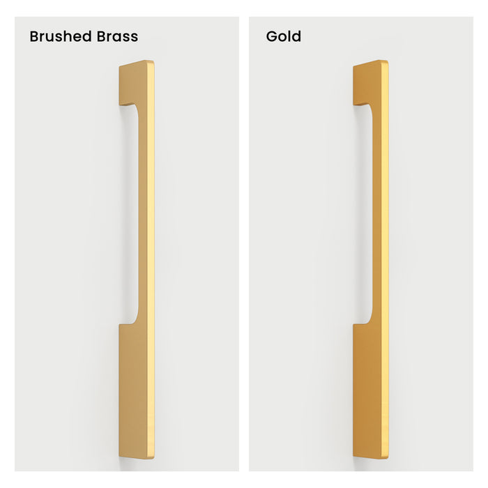 Solid Brass Modern Slimline Gold Cabinet and Drawer Handles