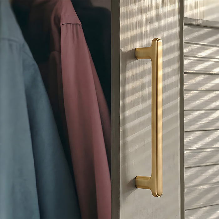 Modern Zinc Alloy T Bar Knobs & Grooved Bar Cabinet Pulls