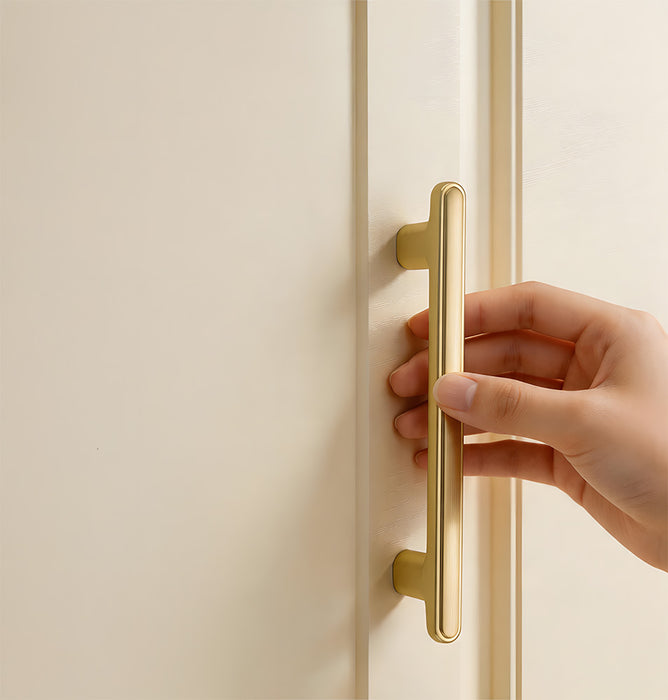 Modern Zinc Alloy T Bar Knobs & Grooved Bar Cabinet Pulls