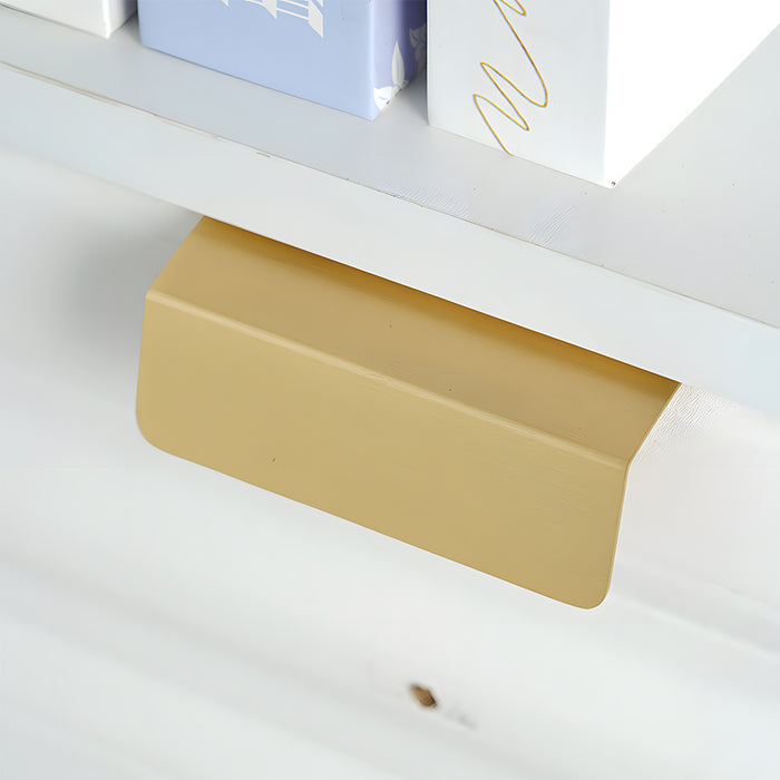 Modern Simple Embedded Brass Gold Edge Pulls