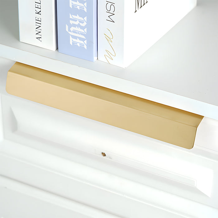 Modern Simple Embedded Brass Gold Edge Pulls