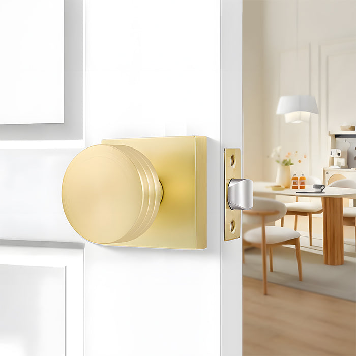 6 Pack Gold Interior Passage Door Knobs for Hallway Kitchen