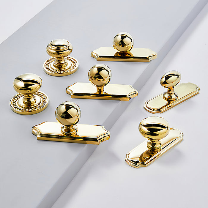 Beautify Holes Gold Kitchen Cabinets knobs with Backplate