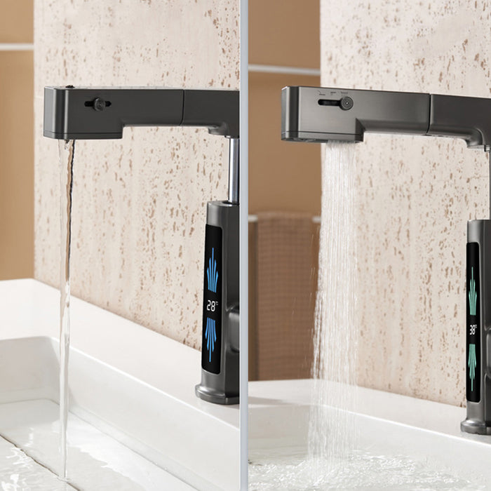 360° Rotation Liftable Bathroom Faucet with LED Digital Display