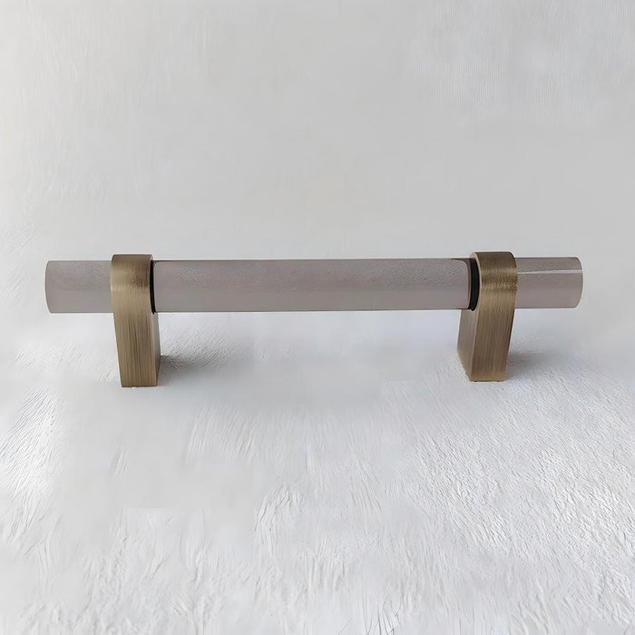 Modern Acrylic and Brass Drawer Pulls Cabinet Handles