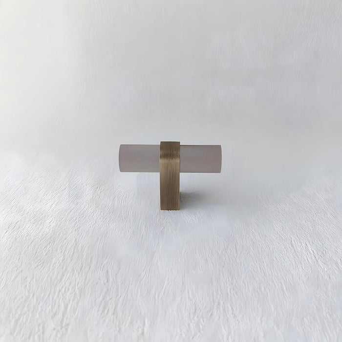 Modern Acrylic and Brass Drawer Pulls Cabinet Handles