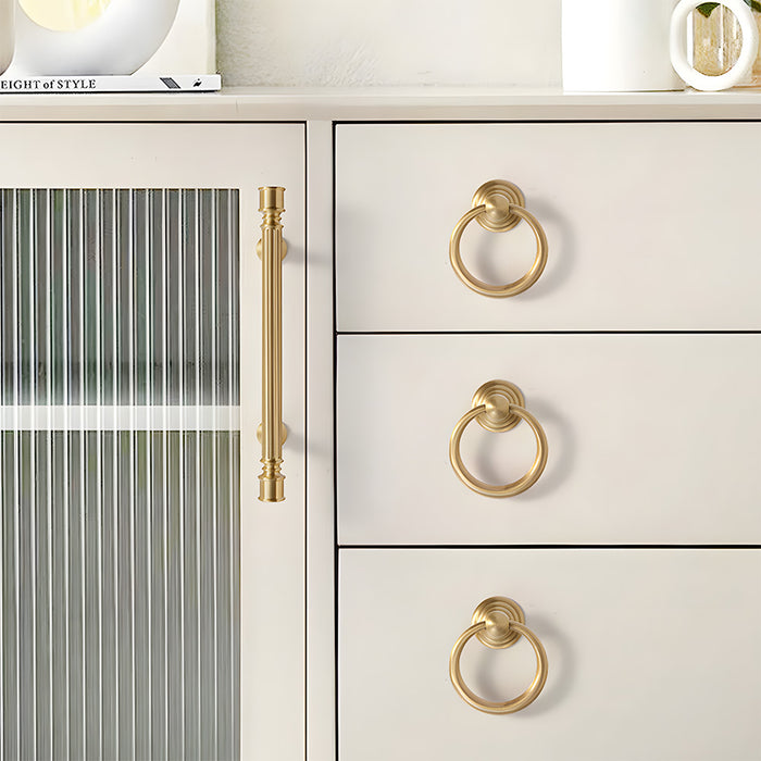 Antique Art Deco Brass Cabinet Knobs and Pulls