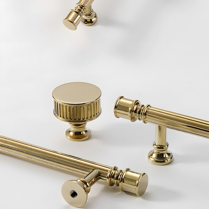 Vintage Drawer Pulls - Art Deco Brass Cabinet Knobs & Pulls