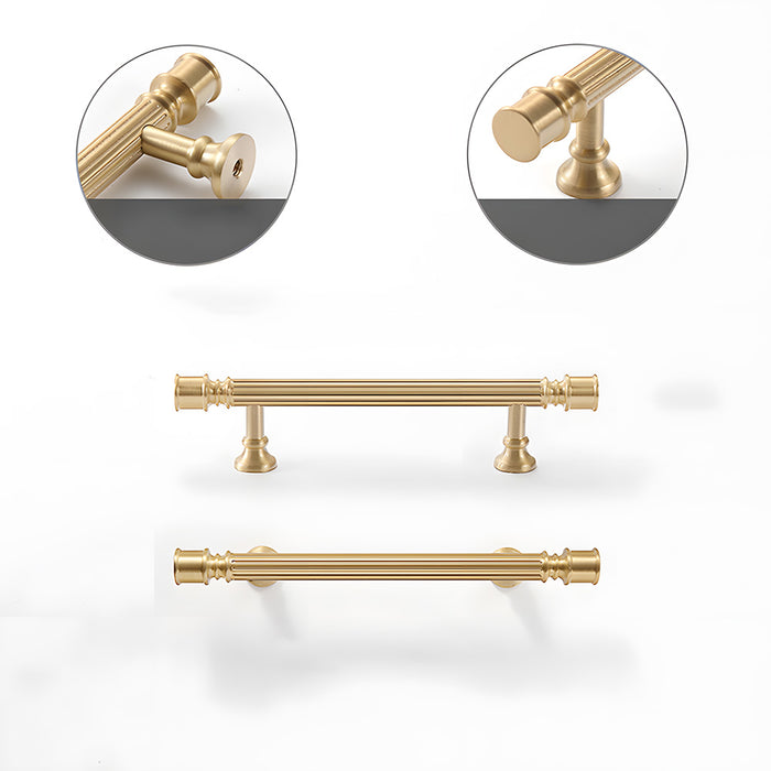 Vintage Drawer Pulls - Art Deco Brass Cabinet Knobs & Pulls