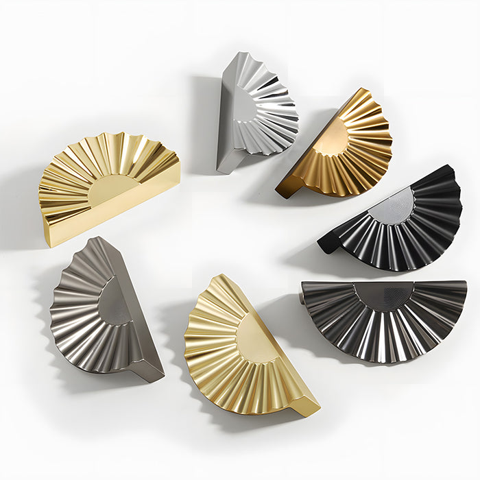 Antique Sunburst Half Circle Cabinet Pulls