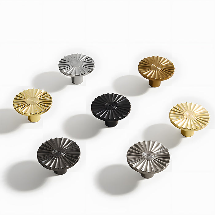 Antique Sunburst Half Circle Cabinet Pulls