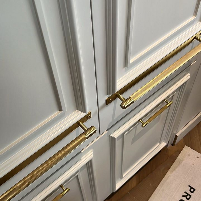 Solid Brass Gold Modern Minimalist Wardrobe Cabinet Handles Door Pulls