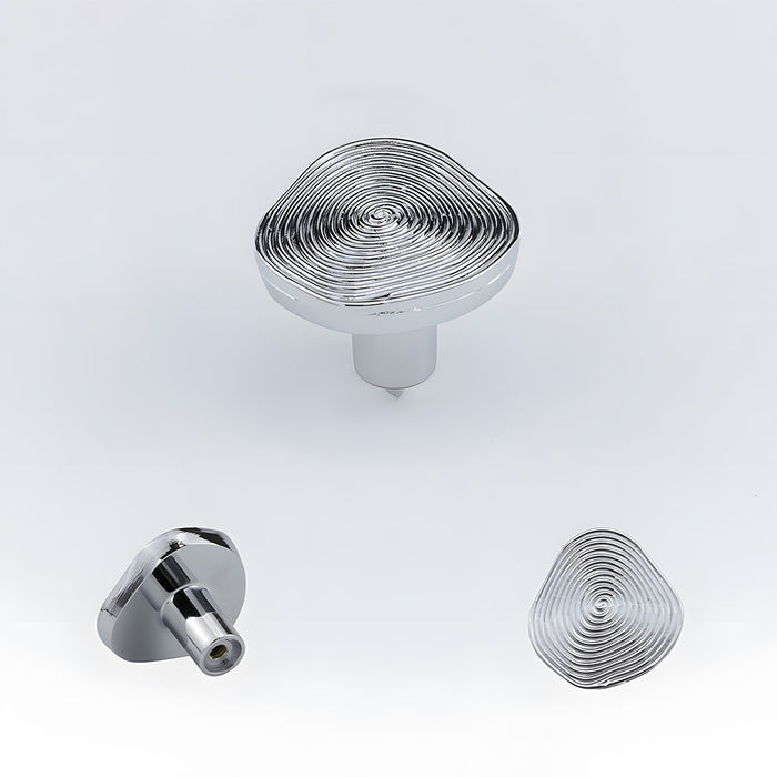 Organic Round Textured Zinc Alloy Cabinet Knobs