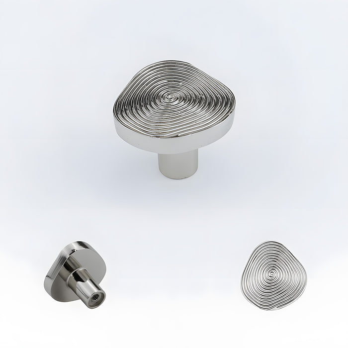 Organic Round Textured Zinc Alloy Cabinet Knobs