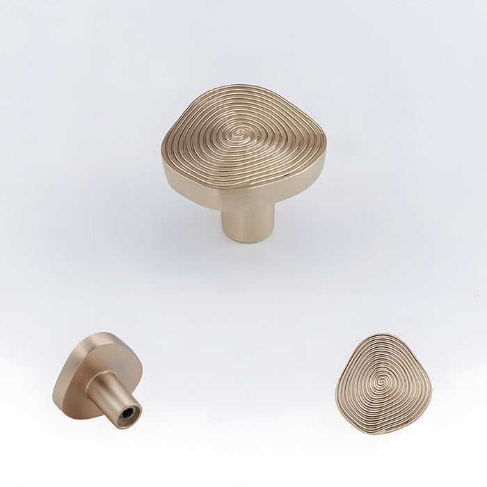 Organic Round Textured Zinc Alloy Cabinet Knobs