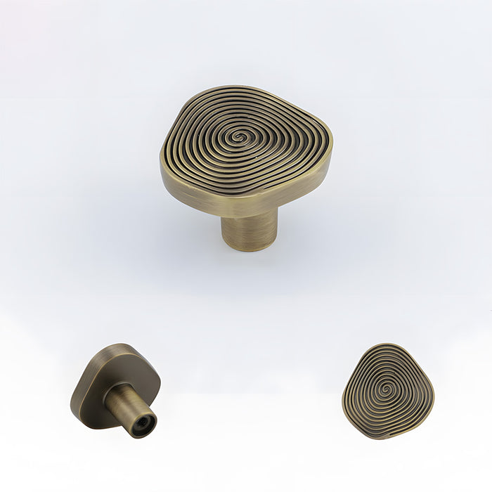 Organic Round Textured Zinc Alloy Cabinet Knobs