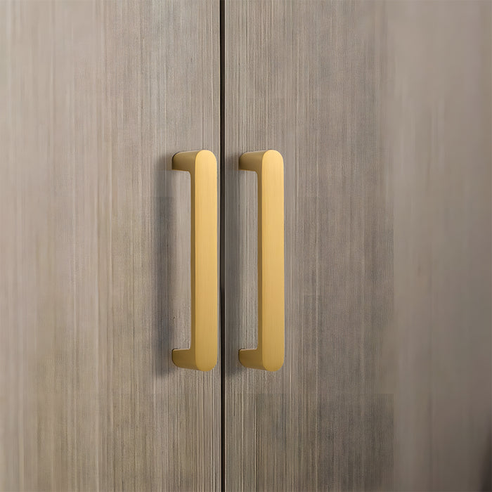 Simple Gold Solid Brass Cabinet Handles