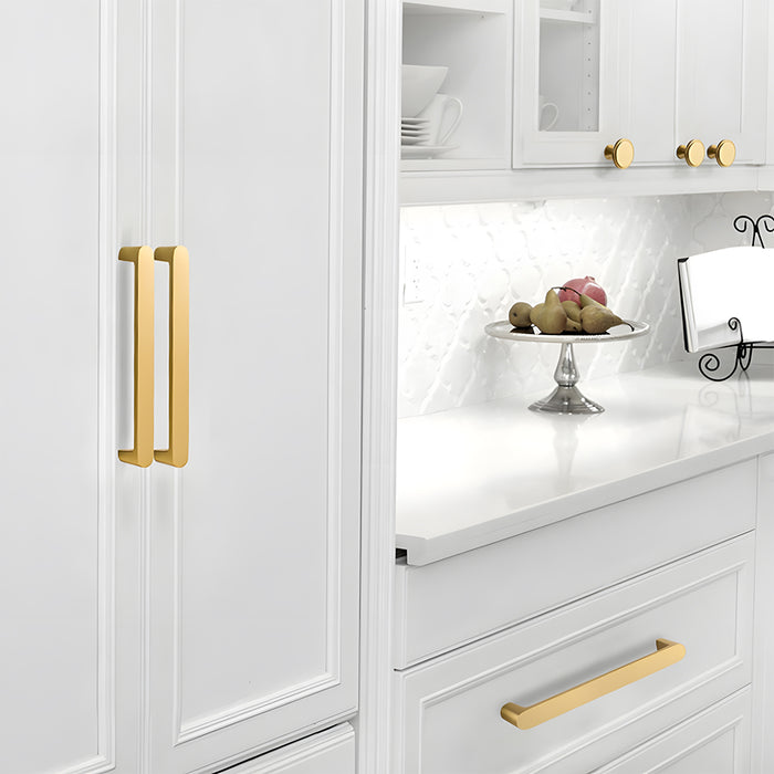 Simple Gold Solid Brass Cabinet Handles