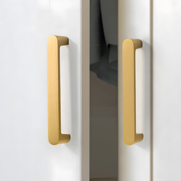Simple Gold Solid Brass Cabinet Handles