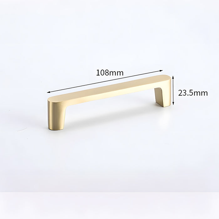 Simple Gold Solid Brass Cabinet Handles