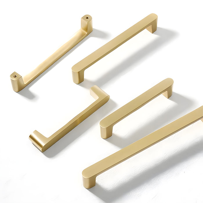 Simple Gold Solid Brass Cabinet Handles