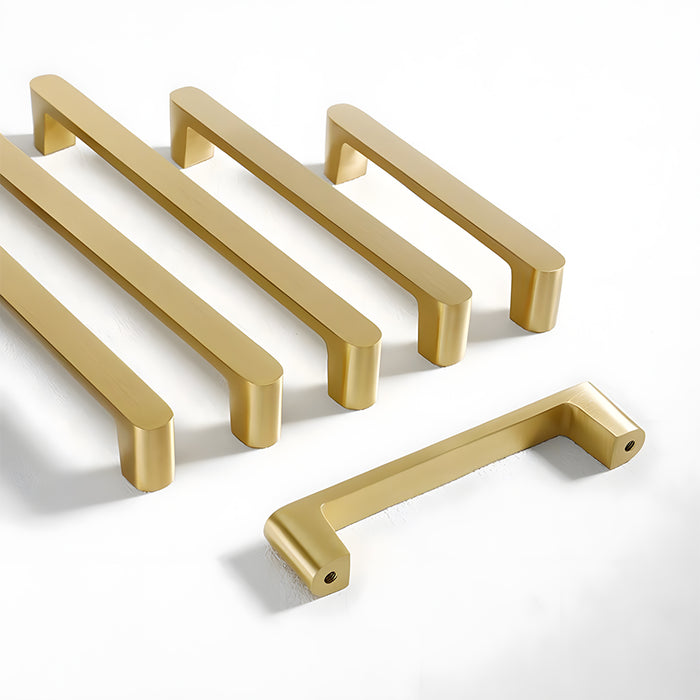 Simple Gold Solid Brass Cabinet Handles